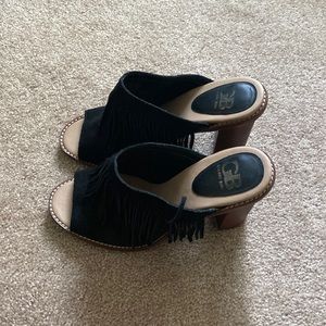 Gianni Bini fringe mules